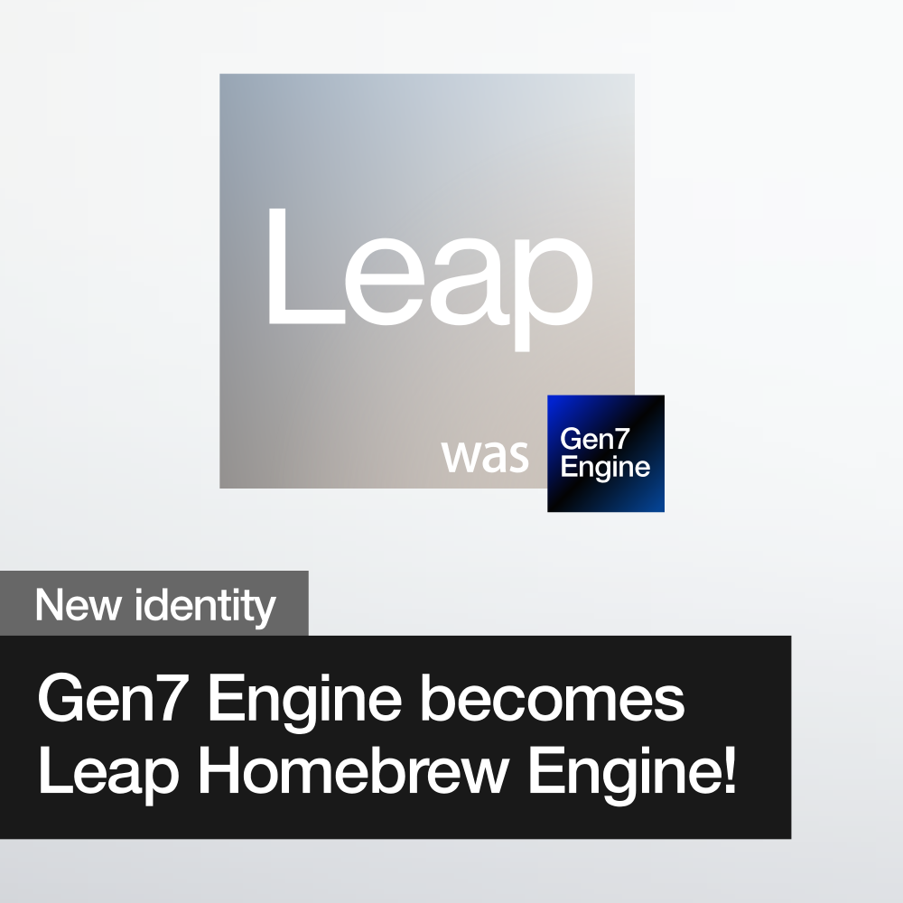 Gen7 Engine now becomes Leap Homebrew Engine